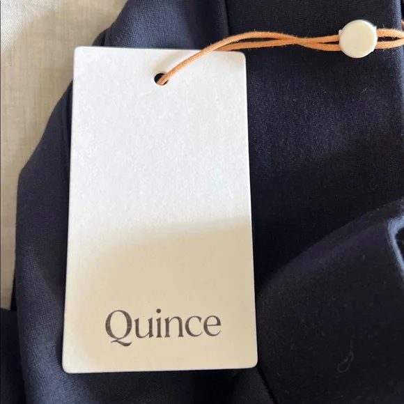 New Quince Ultra Stretch Wide Leg Pants Navy Sz Small 32 Long - Picture 10 of 11